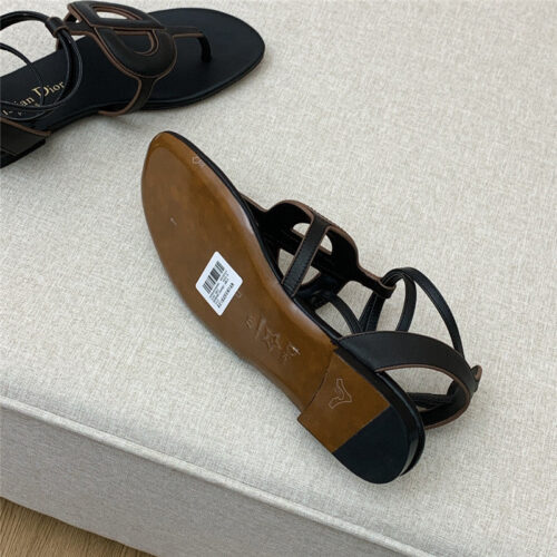 High Quality Luxury Dior Cd Letter Logo Flat Cutout Sandals – Style 30886 product detail