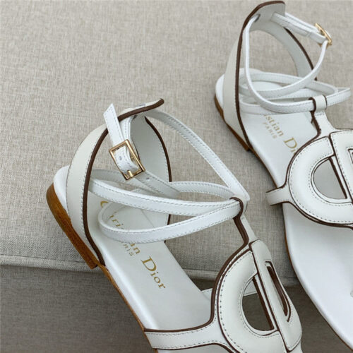 High Quality Luxury Dior Cd Letter Logo Flat Cutout Sandals product detail