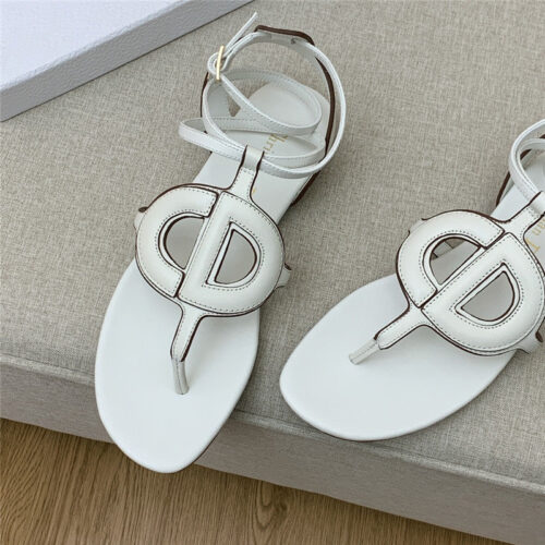 High Quality Luxury Dior Cd Letter Logo Flat Cutout Sandals product detail