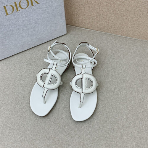 High Quality Luxury Dior Cd Letter Logo Flat Cutout Sandals product detail