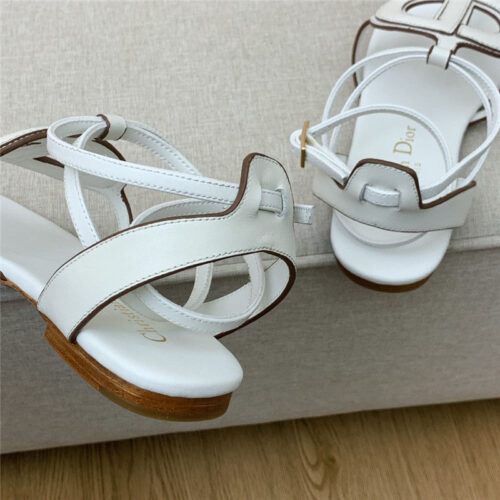 High Quality Luxury Dior Cd Letter Logo Flat Cutout Sandals product detail