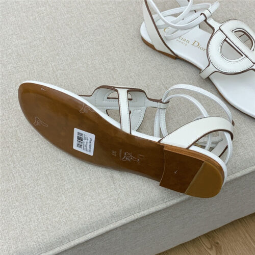 High Quality Luxury Dior Cd Letter Logo Flat Cutout Sandals product detail