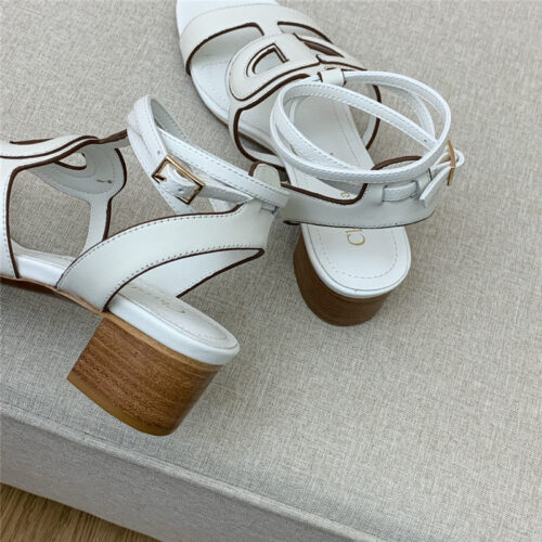 High Quality Luxury Dior Cd Logo Block Heel Cutout Sandals – Style 60006 product detail