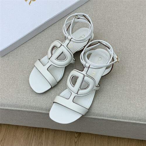 High Quality Luxury Dior Cd Logo Block Heel Cutout Sandals – Style 60006 alternate view