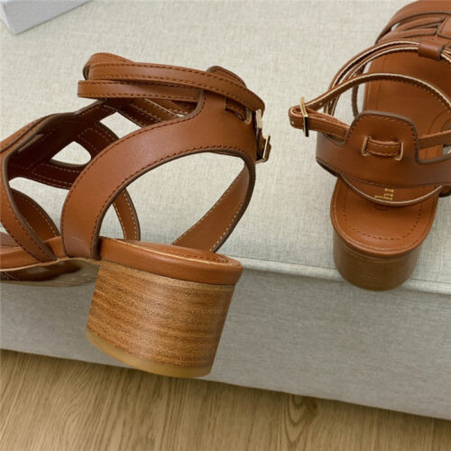 High Quality Luxury Dior Cd Logo Block Heel Cutout Sandals – Style 39110 product detail