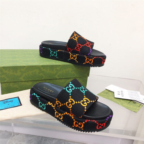 High Quality Luxury Gucci Latest Limited Edition Platform Slippers