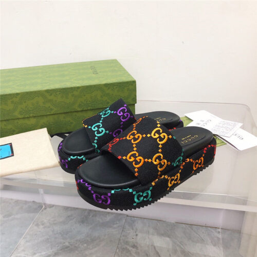 High Quality Luxury Gucci Latest Limited Edition Platform Slippers product detail