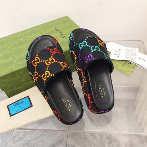 High Quality Luxury Gucci Latest Limited Edition Platform Slippers product detail