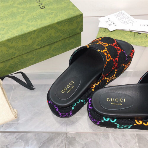 High Quality Luxury Gucci Latest Limited Edition Platform Slippers product detail