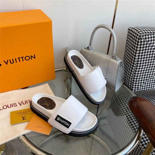 High Quality Luxury Louis Vuitton Velcro Platform Sandals – Style 53091