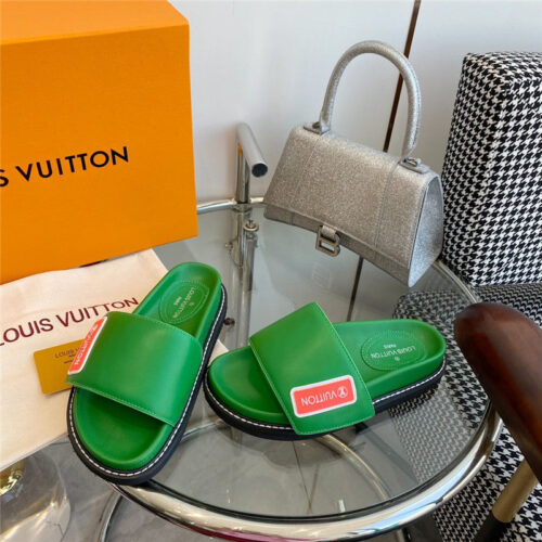 High Quality Luxury Louis Vuitton Velcro Platform Sandals – Style 73987 alternate view