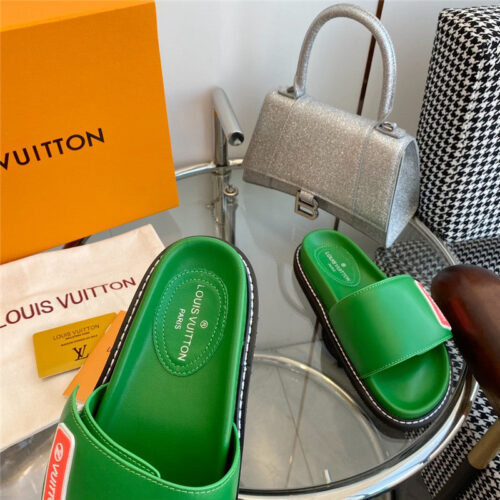 High Quality Luxury Louis Vuitton Velcro Platform Sandals – Style 73987 product detail