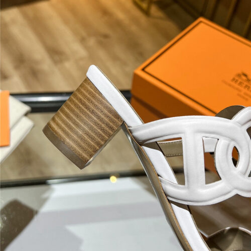 High Quality Luxury Hermes Chunky Heel Sandals – Style 98243 product detail