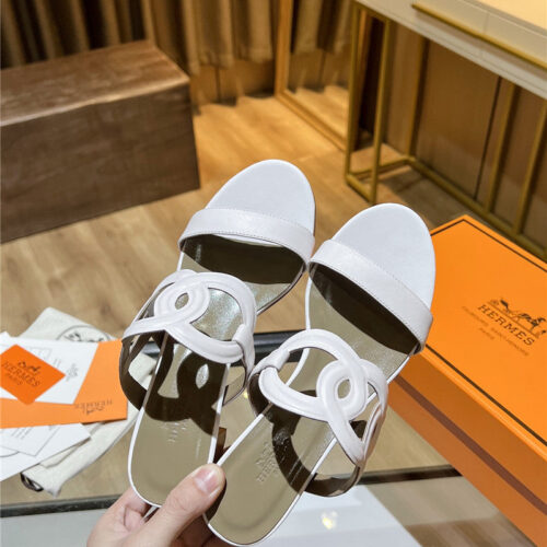 High Quality Luxury Hermes Chunky Heel Sandals – Style 98243 product detail