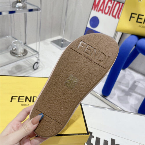 High Quality Luxury Fendi Metal Logo Slides product detail