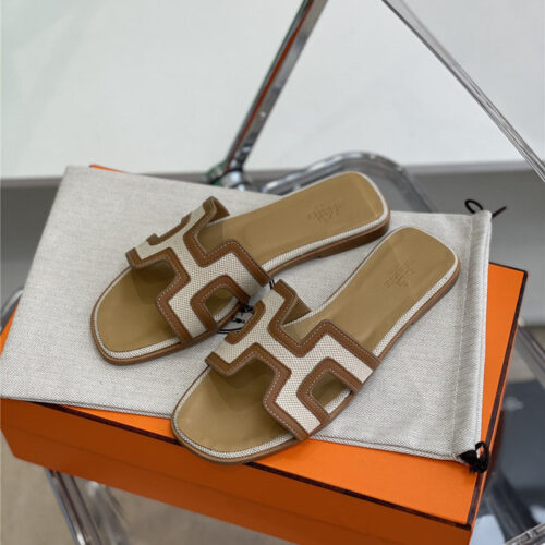 High Quality Luxury Hermes Flat Slippers Womens – Style 35427 alternate view