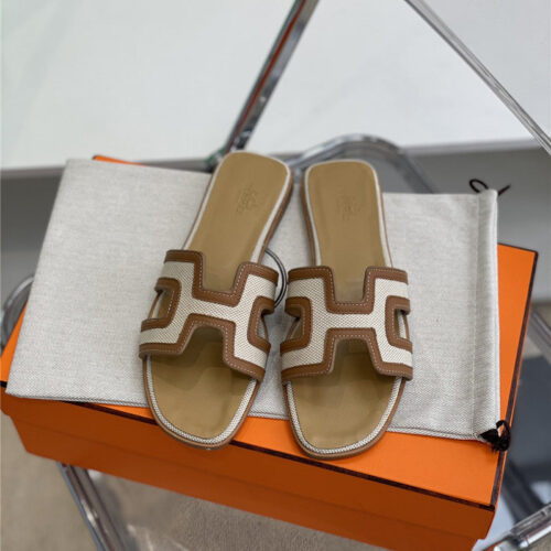 High Quality Luxury Hermes Flat Slippers Womens – Style 35427 product detail