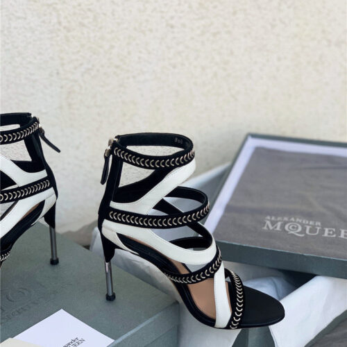 High Quality Luxury Alexander McQueen Open Toe Heeled Sandals – Style 67139 product detail