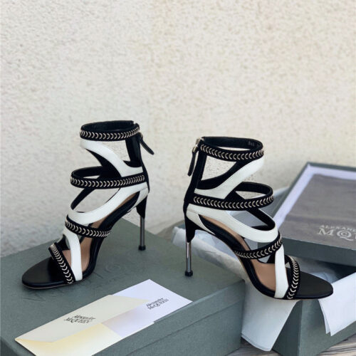 High Quality Luxury Alexander McQueen Open Toe Heeled Sandals – Style 67139 alternate view