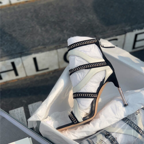 High Quality Luxury Alexander McQueen Open Toe Heeled Sandals – Style 67139 product detail
