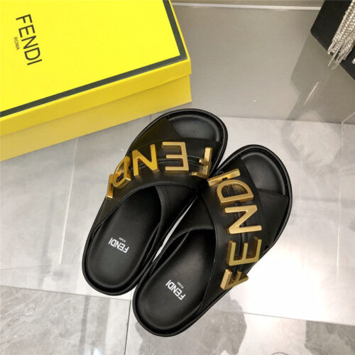 High Quality Luxury Fendi Cross Flat Sandals product detail