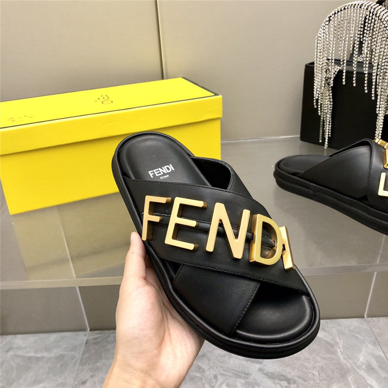 High Quality Luxury Fendi Cross Flat Sandals product detail