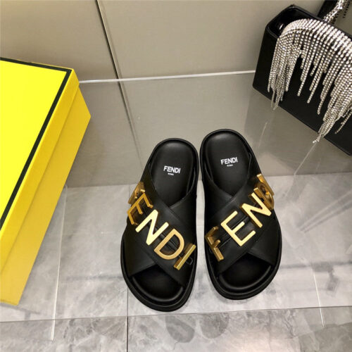 High Quality Luxury Fendi Cross Flat Sandals product detail