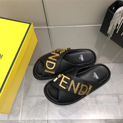 High Quality Luxury Fendi Cross Flat Sandals product detail