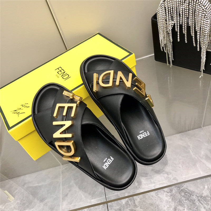High Quality Luxury Fendi Cross Flat Sandals product detail