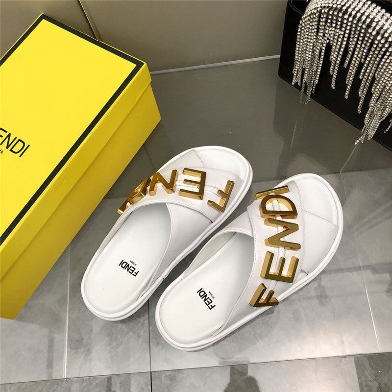 High Quality Luxury Fendi Cross Flat Sandals – Style 07187 product detail