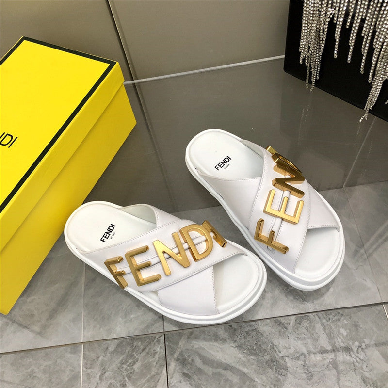High Quality Luxury Fendi Cross Flat Sandals – Style 07187
