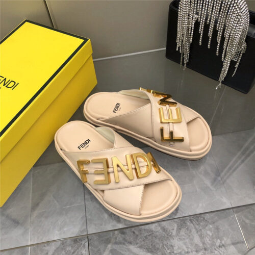 High Quality Luxury Fendi Cross Flat Sandals – Style 65939