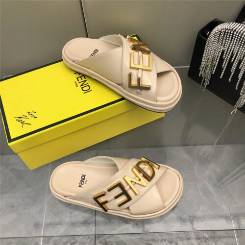 High Quality Luxury Fendi Cross Flat Sandals – Style 65939 product detail