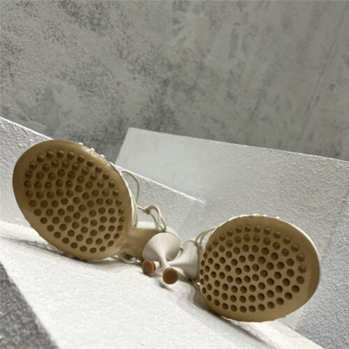 High Quality Luxury Bottega Veneta Cotton Woven Round Toe Heeled Sandals product detail