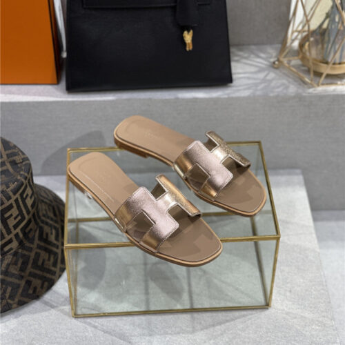 High Quality Luxury Hermes Early Spring New Color Slippers