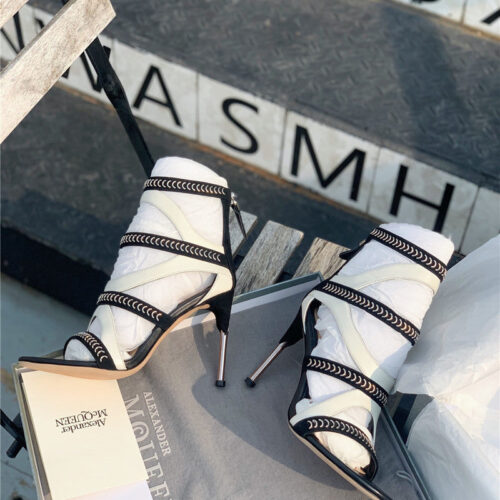 High Quality Luxury Alexander McQueen Open Toe Heeled Sandals – Style 67139 product detail