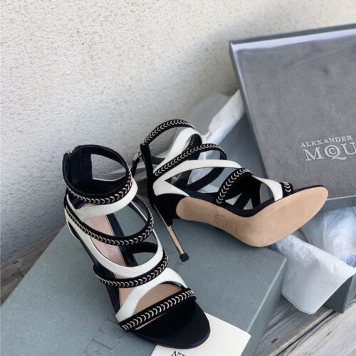 High Quality Luxury Alexander McQueen Open Toe Heeled Sandals – Style 67139 product detail