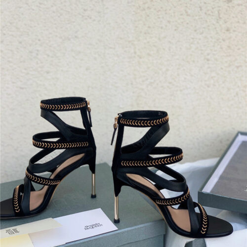 High Quality Luxury Alexander McQueen Open Toe Heeled Sandals product detail