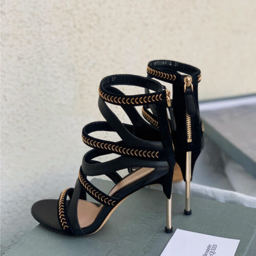 High Quality Luxury Alexander McQueen Open Toe Heeled Sandals product detail