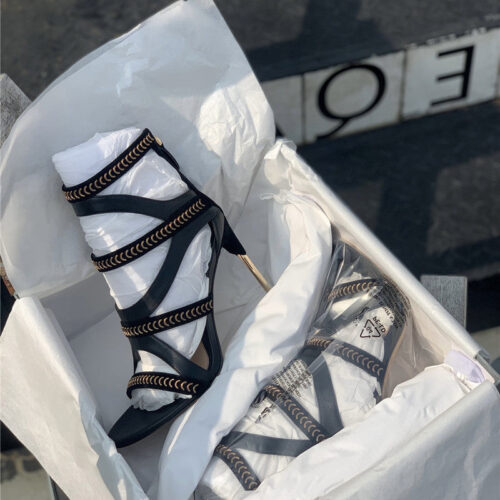 High Quality Luxury Alexander McQueen Open Toe Heeled Sandals product detail