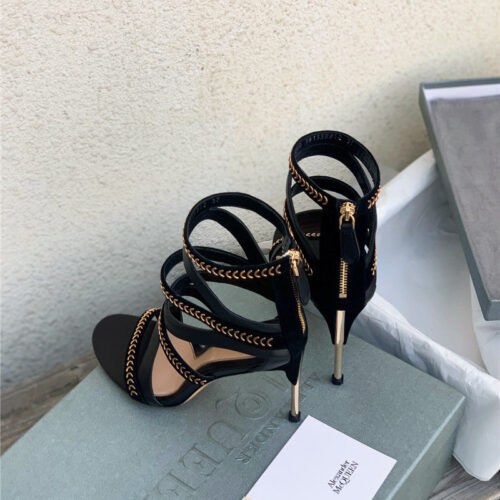 High Quality Luxury Alexander McQueen Open Toe Heeled Sandals product detail