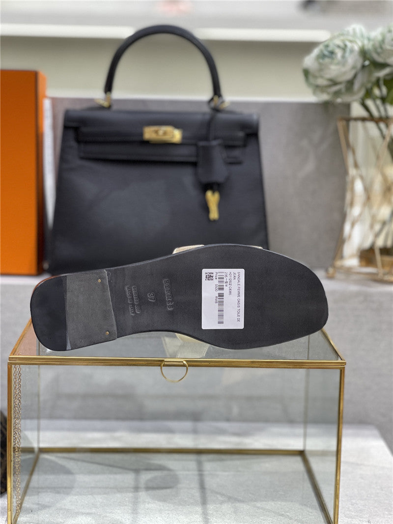 High Quality Luxury Hermes Early Spring New Color Slippers – Style 44515 product detail