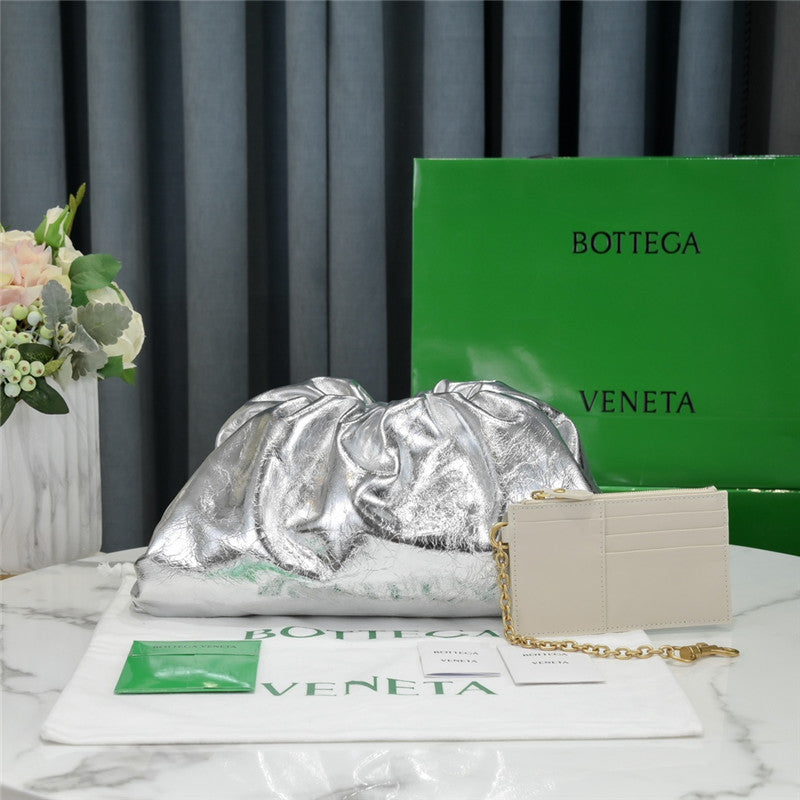High Quality Luxury Bottega Veneta The Pouch Bag Silver