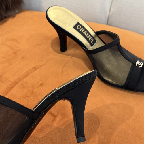 High Quality Luxury Chanel High Heel Slippers product detail