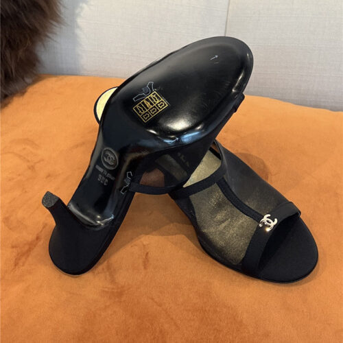 High Quality Luxury Chanel High Heel Slippers product detail