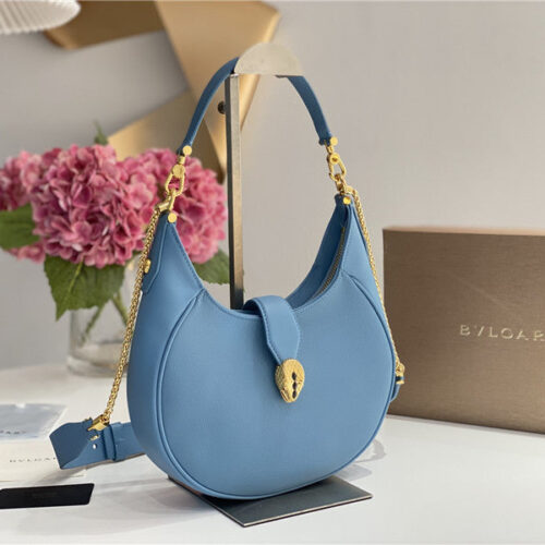 High Quality Luxury Bvlgari Serpenti Leather Hobo Bag – Style 42614 alternate view