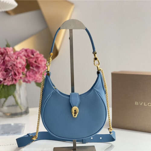 High Quality Luxury Bvlgari Mini Serpenti Leather Hobo Bag – Style 42541