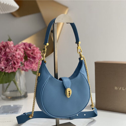 High Quality Luxury Bvlgari Mini Serpenti Leather Hobo Bag – Style 42541 product detail
