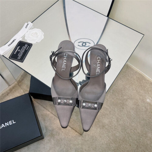 High Quality Luxury Chanel Pearl Buckle Sandals alternate view