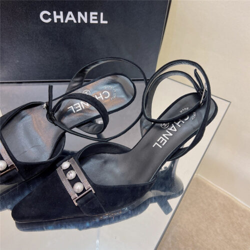 High Quality Luxury Chanel Pearl Buckle Sandals – Style 31110 product detail